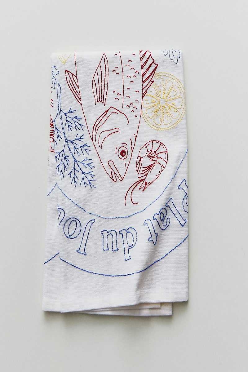 FISH PLATE TEA TOWEL