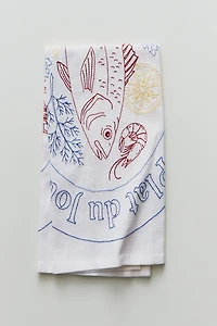 FISH PLATE TEA TOWEL