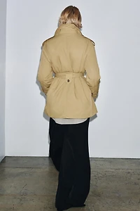 ZW COLLECTION BELTED PADDED TRENCH COAT