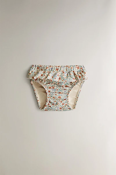 BABY FLORAL RUFFLE BEACH DIAPER COVER
