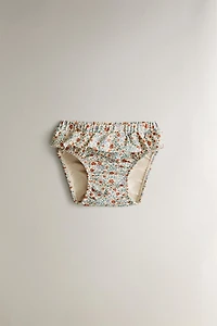 BABY FLORAL RUFFLE BEACH DIAPER COVER