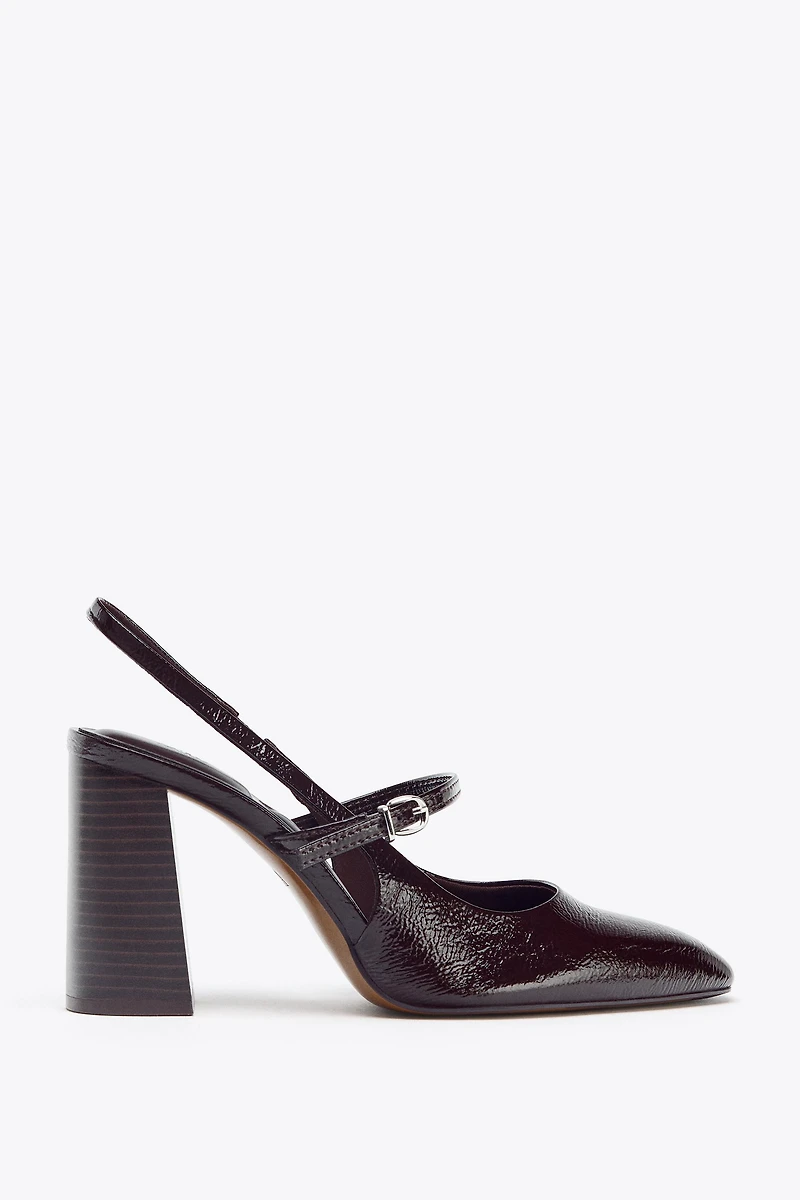 PATENT FINISH MARY JANE HEELS