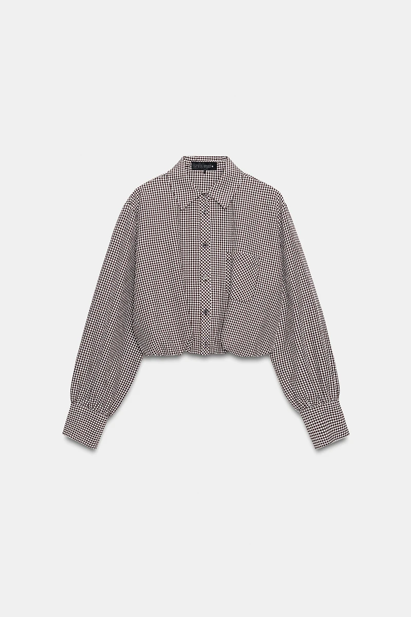 GINGHAM BALLOON SHIRT