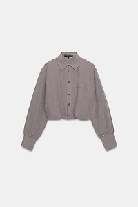 GINGHAM BALLOON SHIRT