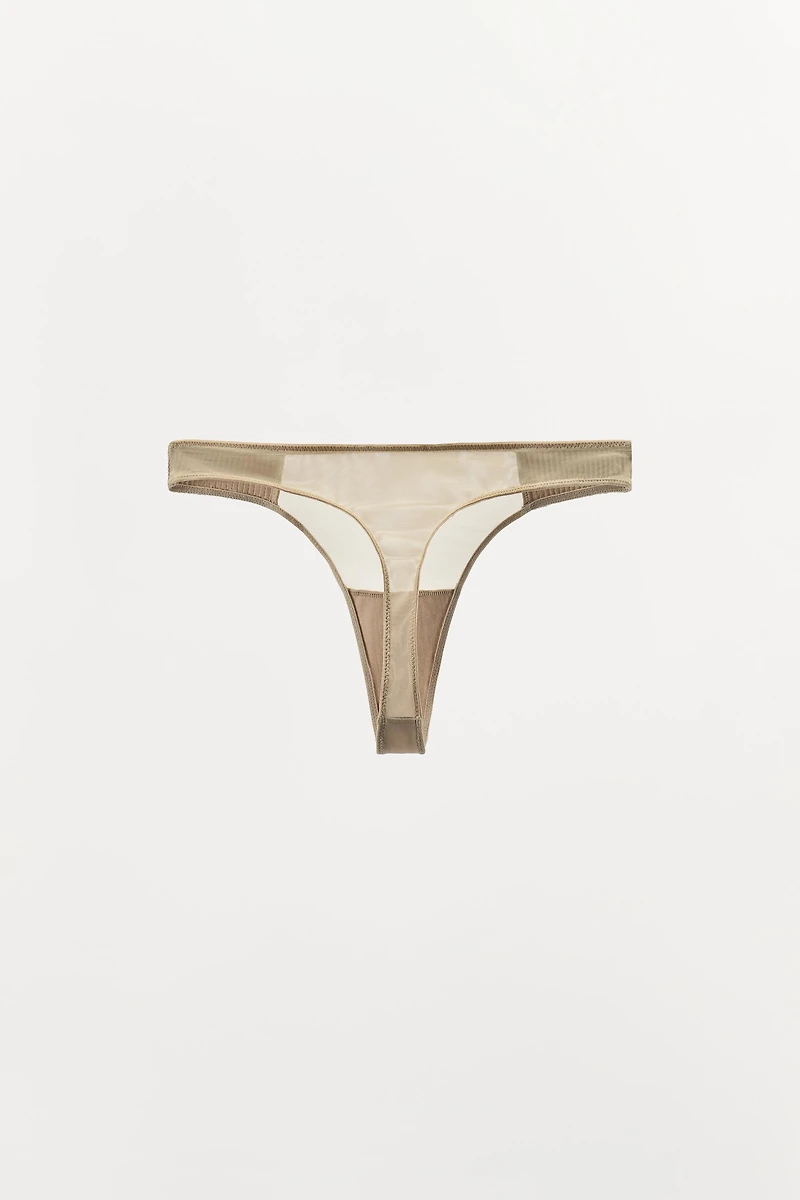 COMBINED PLEATED THONG
