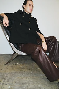 WOOL BLEND CAPE MANTECO ZW COLLECTION