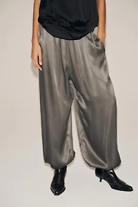 SATIN BALLOON PANTS
