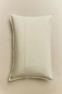 BACKSTITCHED THROW PILLOW COVER