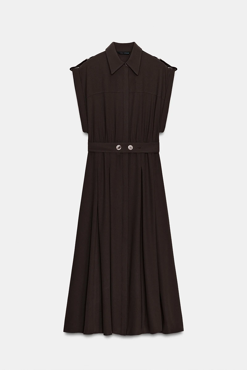 BELTED MIDI DRESS