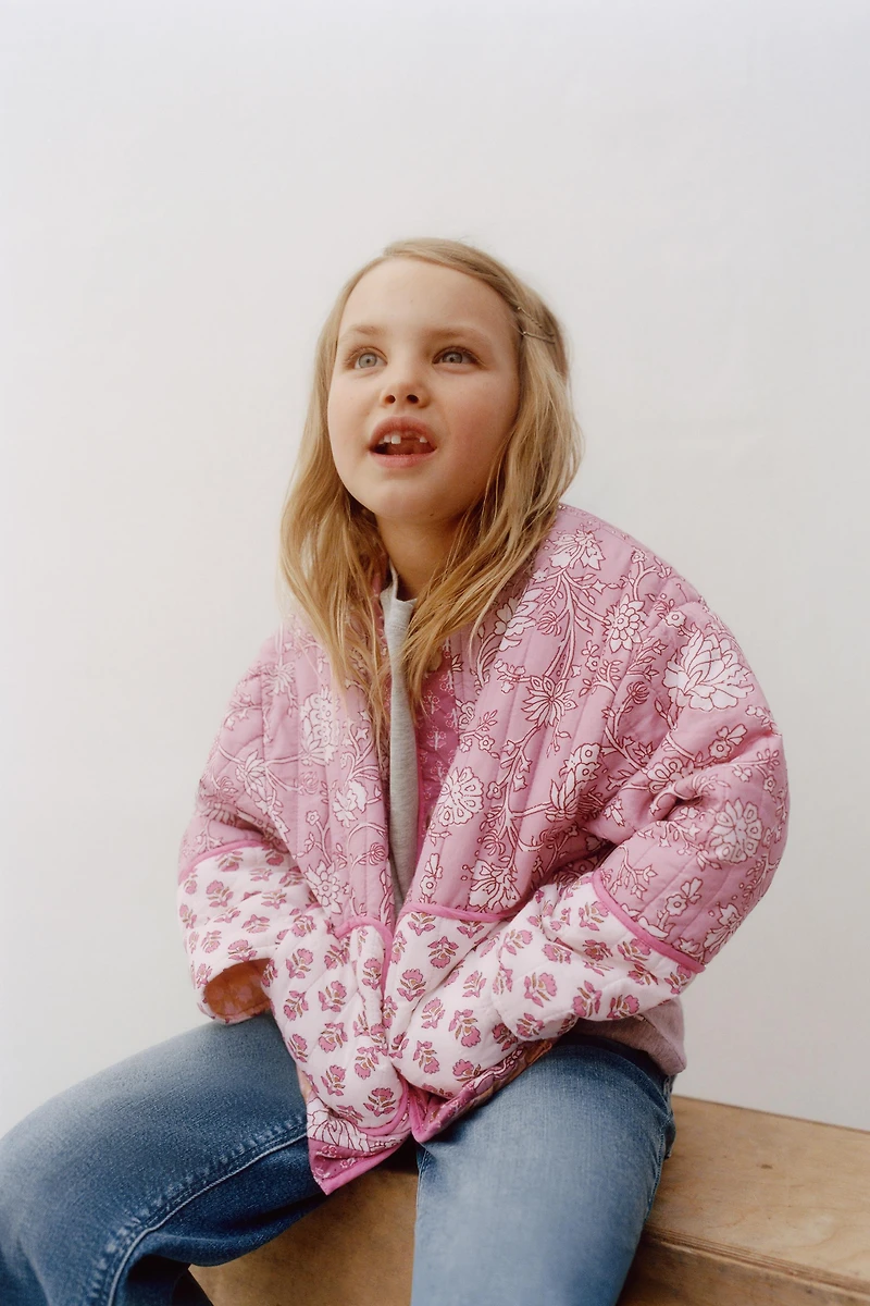 FLORAL PATCHWORK PADDED JACKET