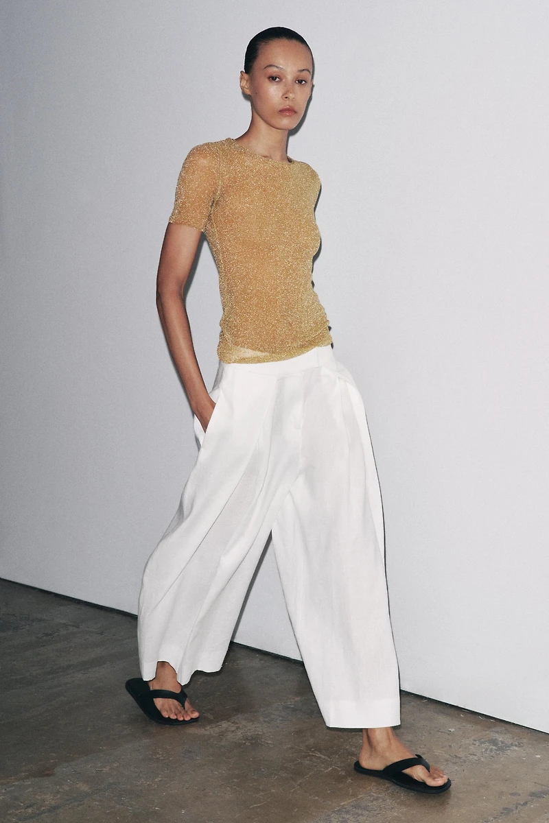 METALLIC SHORT SLEEVE T-SHIRT