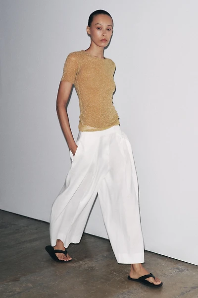 METALLIC SHORT SLEEVE T-SHIRT
