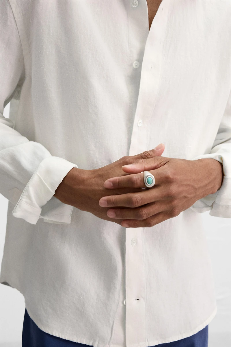 TURQUOISE STONE COMBINATION RING