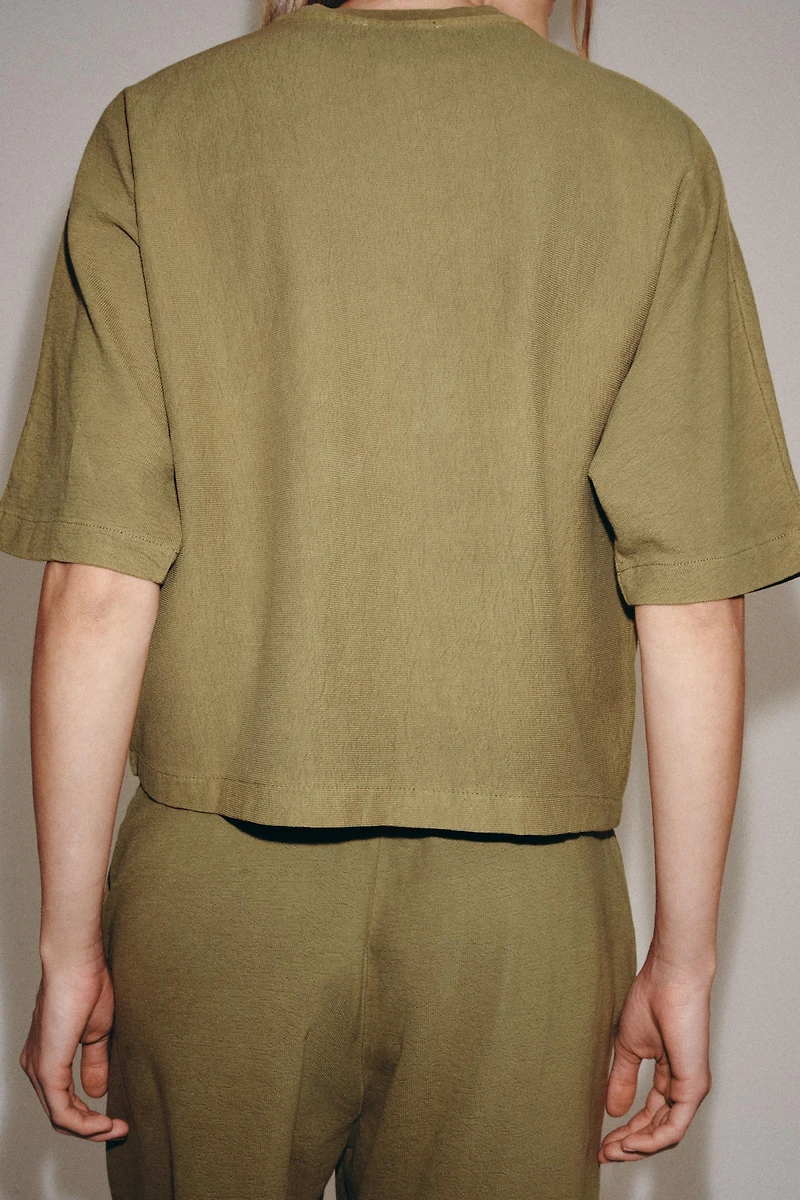 WASHED EFFECT SHORT SLEEVE T-SHIRT