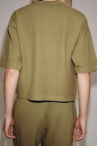 WASHED EFFECT SHORT SLEEVE T-SHIRT