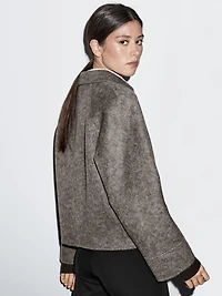 Manteau court chiné