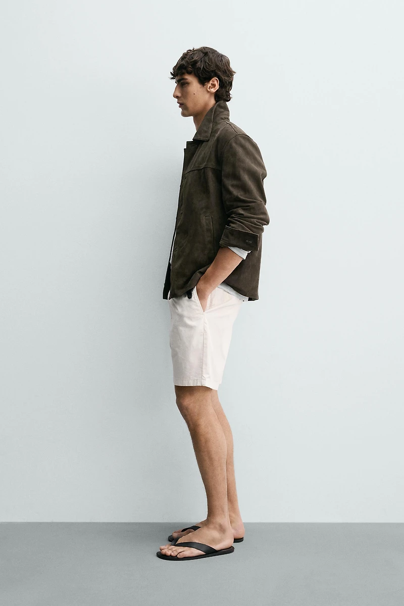 REGULAR FIT SUEDE LEATHER JACKET
