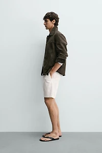 REGULAR FIT SUEDE LEATHER JACKET