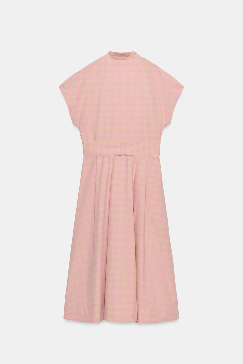 CHECK POPLIN DRESS ZW COLLECTION
