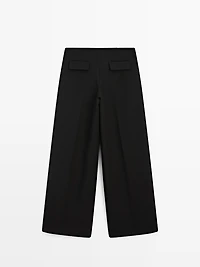 Wide-leg trousers with darts