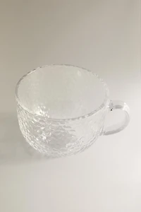 HAMMERED GLASS MUG