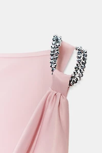BEADED SATIN EFFECT TOP
