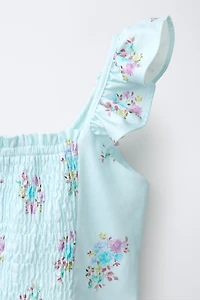 ROBE À VOLANTS IMPRIMÉ FLEURI