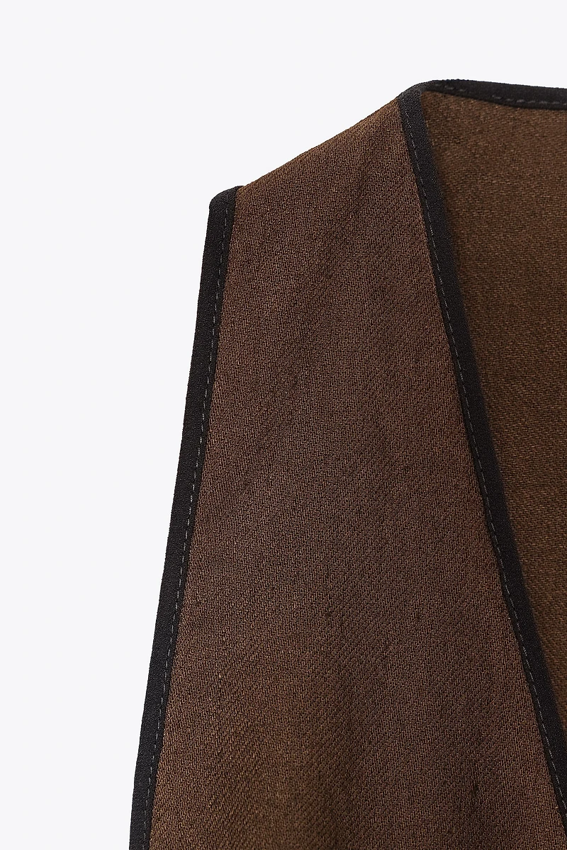ZW COLLECTION LINEN BLEND MIDI DRESS