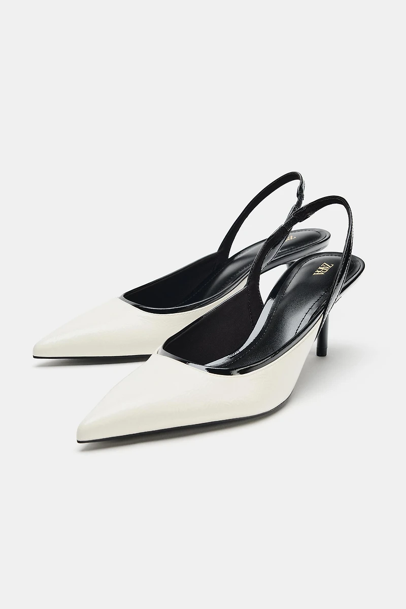 CONTRAST SLINGBACK SHOES
