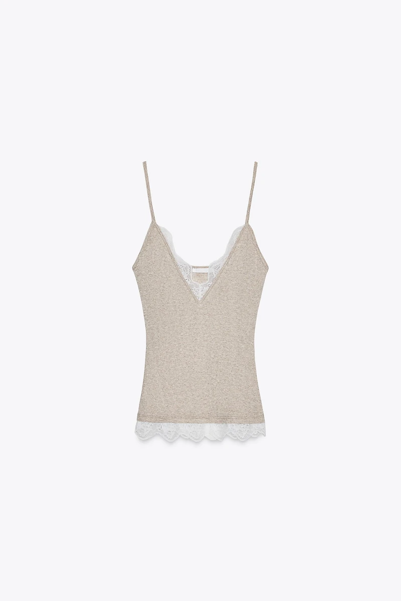 LACE STRAPPY TOP