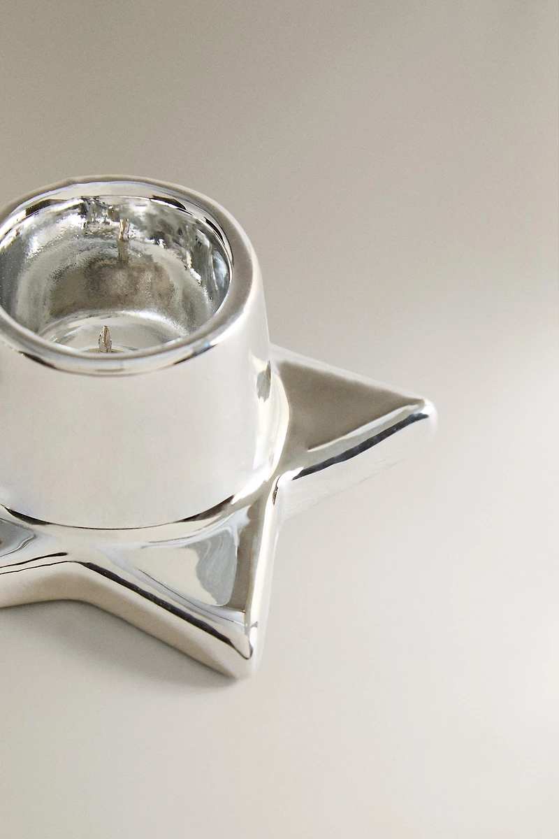 CHRISTMAS STAR MINI PORCELAIN TEALIGHT HOLDER