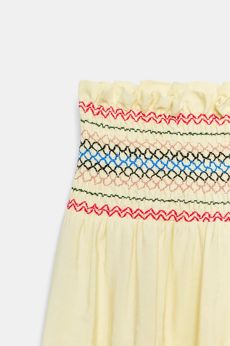 ELASTIC WAIST WIDE LEG PANTS