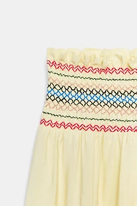 ELASTIC WAIST WIDE LEG PANTS