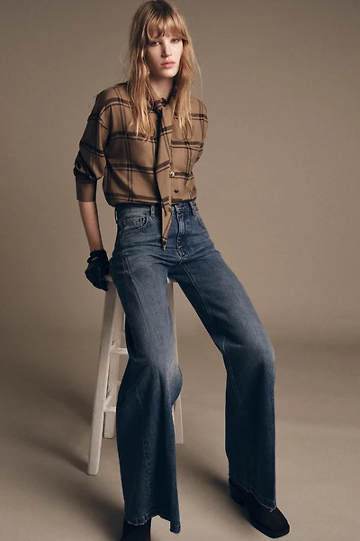 JEAN ZW COLLECTION FLARE TAILLE BASSE PLIS