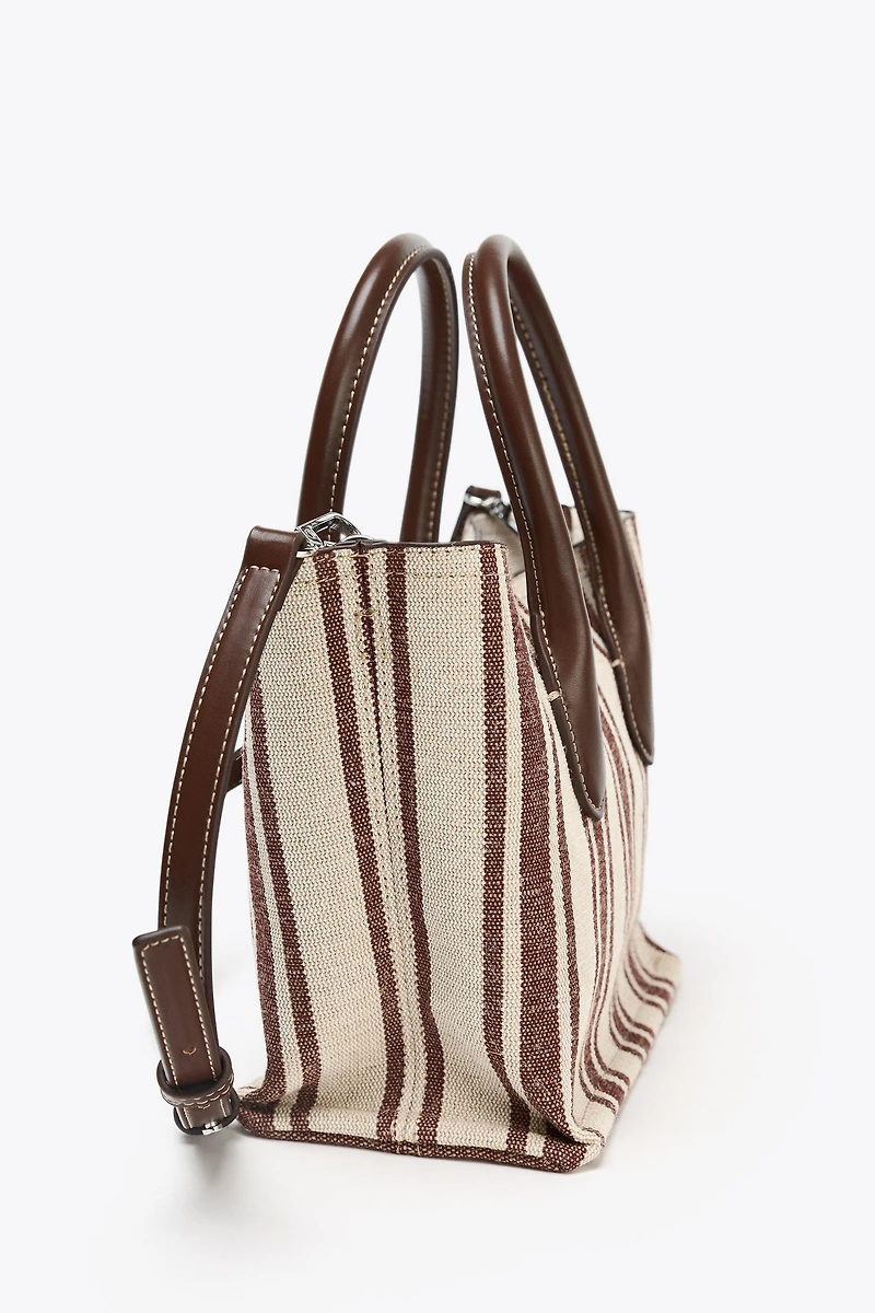SAC EN CANVAS IMPRIMÉ RAYURES