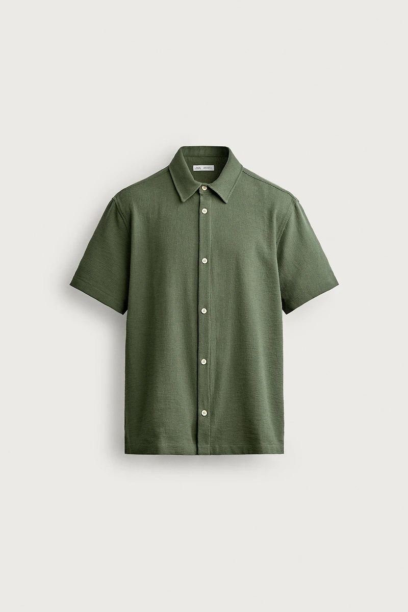 REGULAR FIT TEXTURED SHIRT