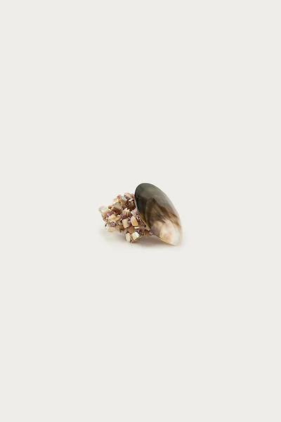 MARISA BERENSON X ZARA SHELL BEAD STRETCH BRACELET