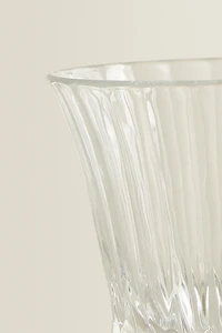 ENGRAVED-EFFECT CRYSTALLINE WINE GLASS