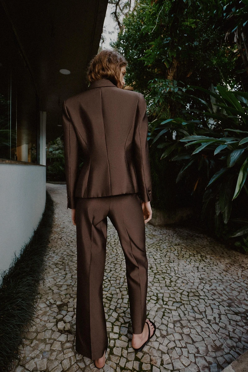 SATIN SLIM FIT PANTS