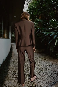 SATIN SLIM FIT PANTS