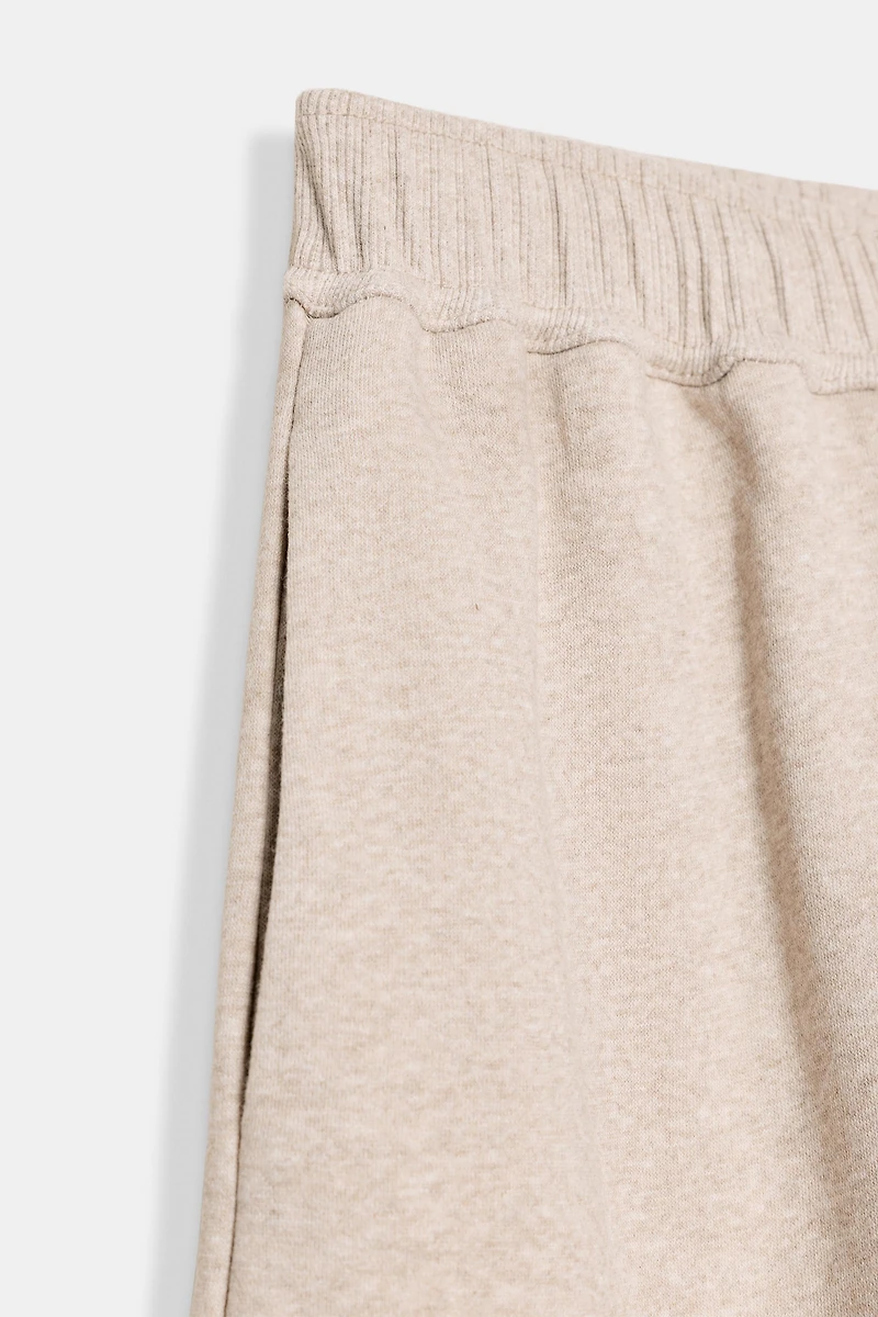 PANTALON MOLLETON À JAMBES LARGES