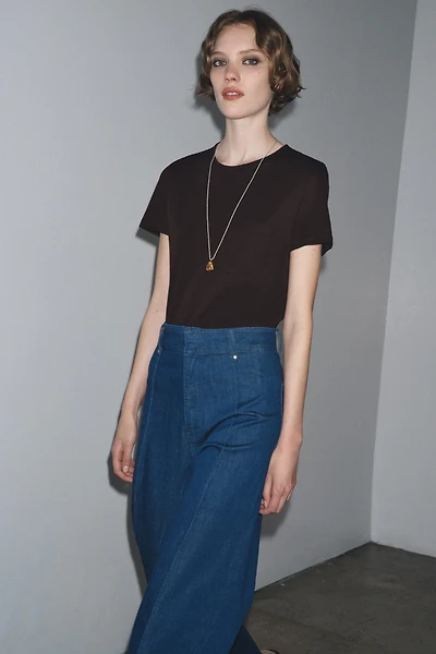 MERCERIZED COTTON T-SHIRT