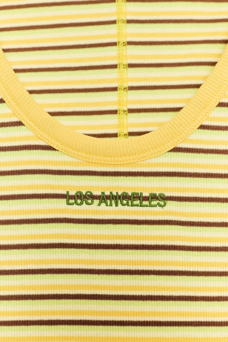 STRIPED TEXTURED TOP