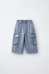 CARGO BALLOON JEANS WITH LABEL