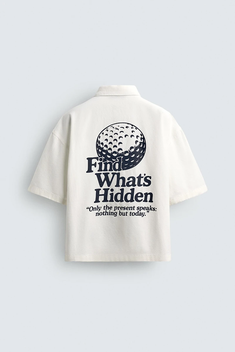 GOLF PRINT RELAXED FIT SHIRT