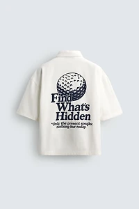 GOLF PRINT RELAXED FIT SHIRT