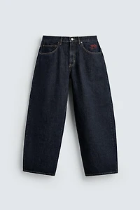 JEANS BALLOON FIT BRODERIE CUPIDON