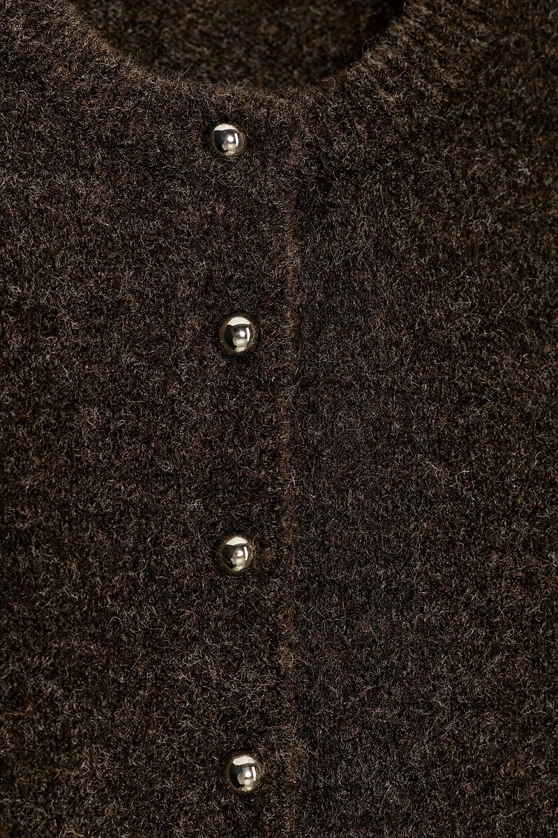 BALL BUTTON KNIT CARDIGAN