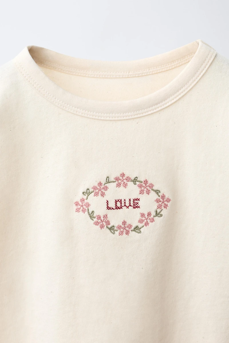 CROSS-STITCH EMBROIDERED T-SHIRT
