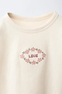 CROSS-STITCH EMBROIDERED T-SHIRT